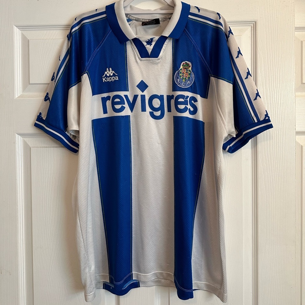 Men’s 1999-2000 FC Porto FCP Dragoes Soccer Jersey Shirt Home Kappa REVIGRES